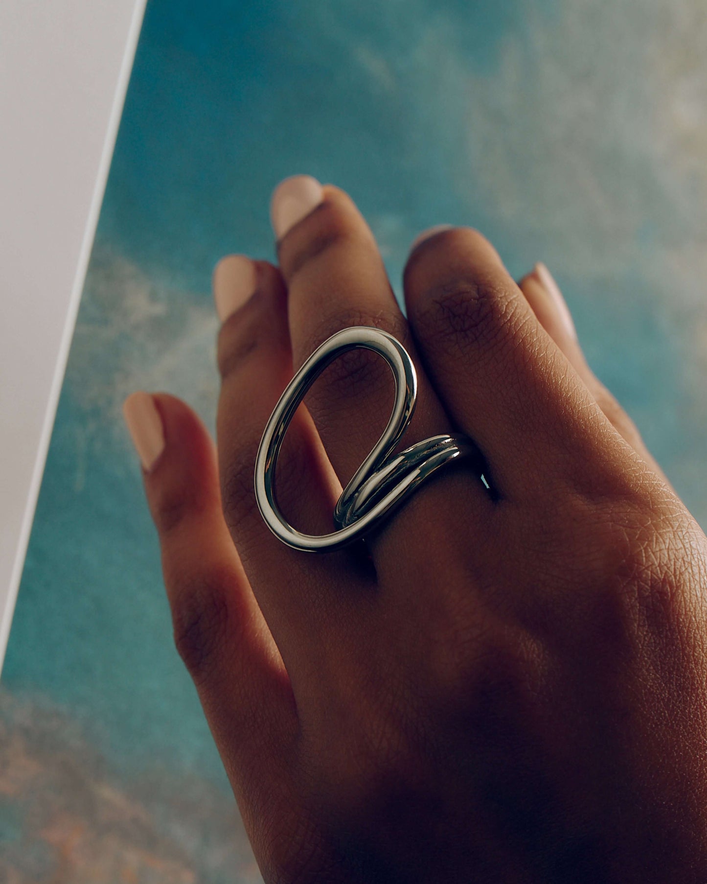 Geometric Spiral Ring