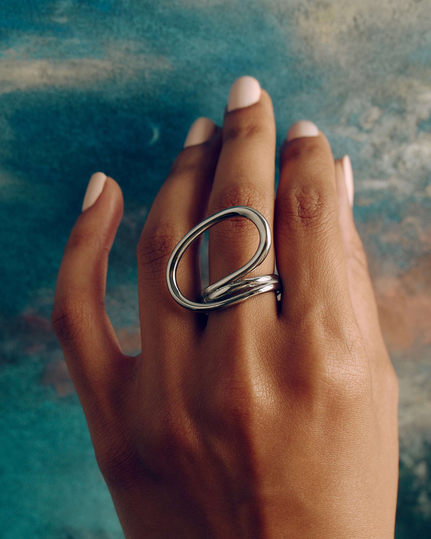 Geometric Spiral Ring