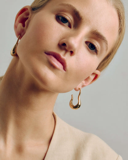 Celia Pear Shaped Hoops