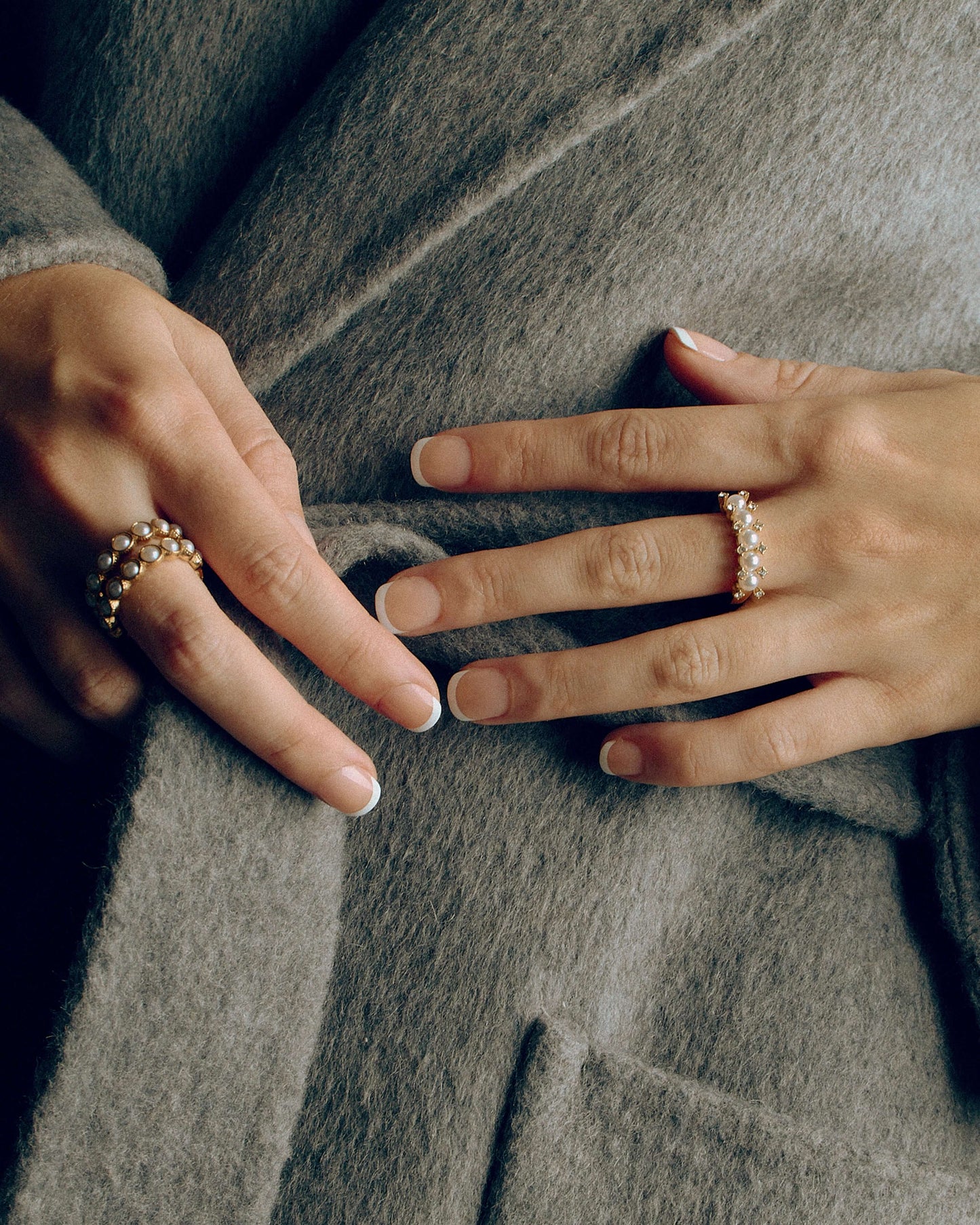 Pearls Zircon Ring