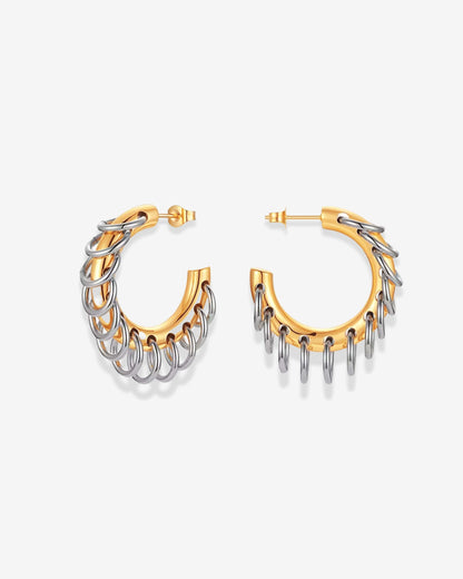 Chunky Fringe Hoops | Two-Tone Chunky Hoops | RRule