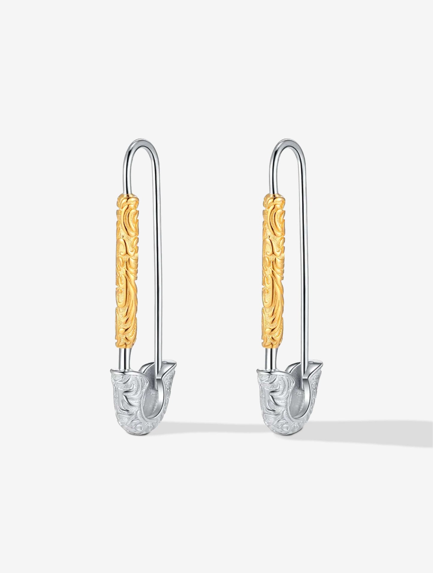 Lila Safety Pin Earring