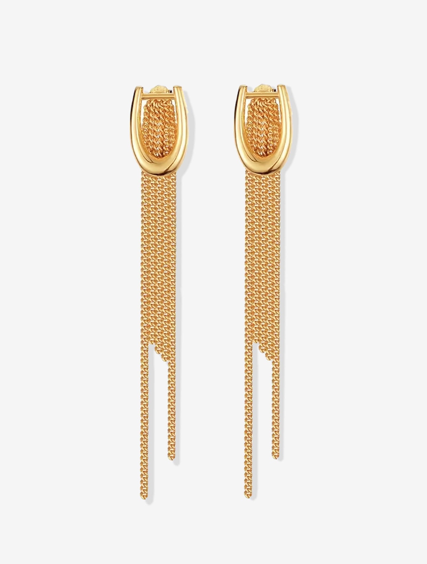 U-Chain Tassel Earrings