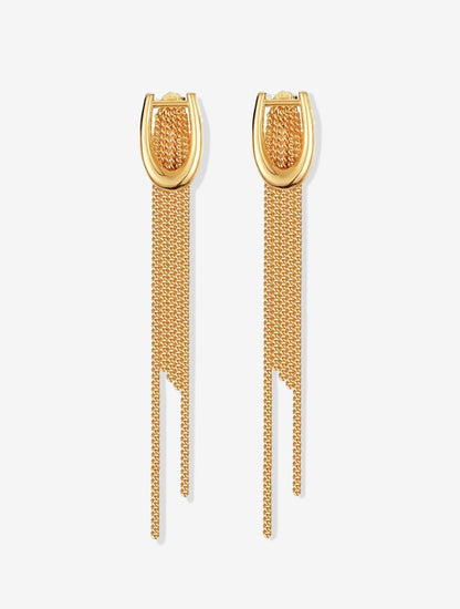 U-Chain Tassel Earrings