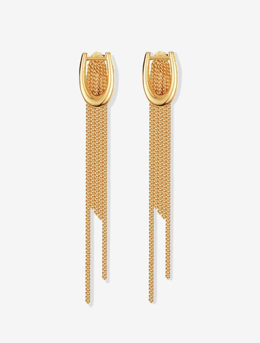 U-Chain Tassel Earrings