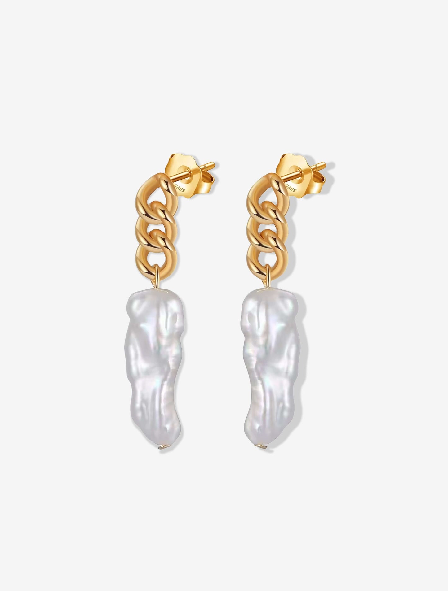 Ezra Pearl Chain Earrings