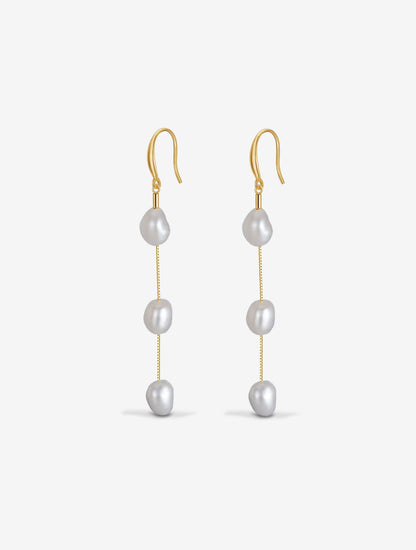 Trio Pearl Drop Earrings | Trio Drop Earrings | RRule