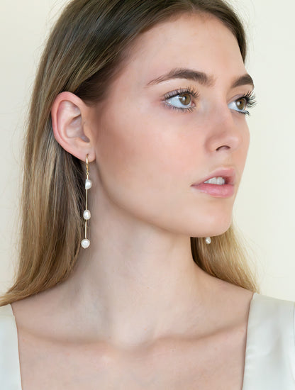 Trio Pearl Drop Earrings | Trio Drop Earrings | RRule