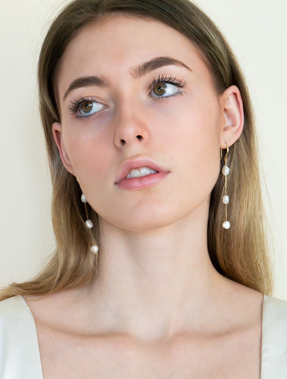 Trio Pearl Drop Earrings | Trio Drop Earrings | RRule