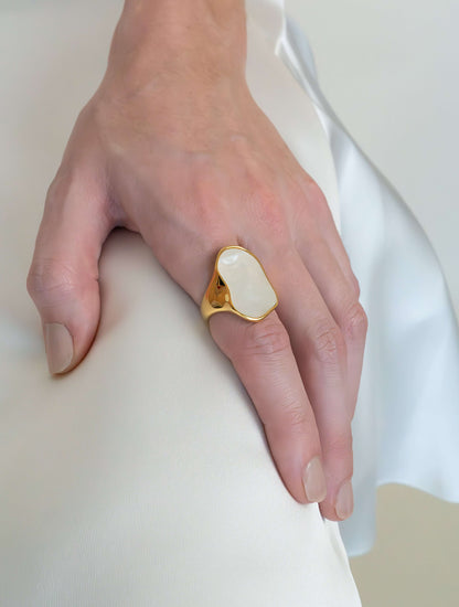 Mother Pearl Ring | Oval Pearl Ring | RRule