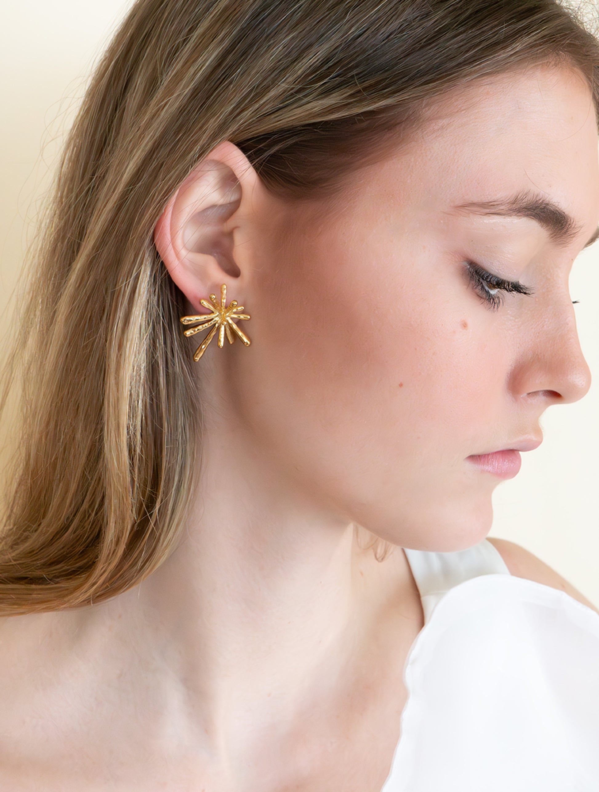 Chunky Studs Earrings | Sun Rays Studs Earrings | RRule