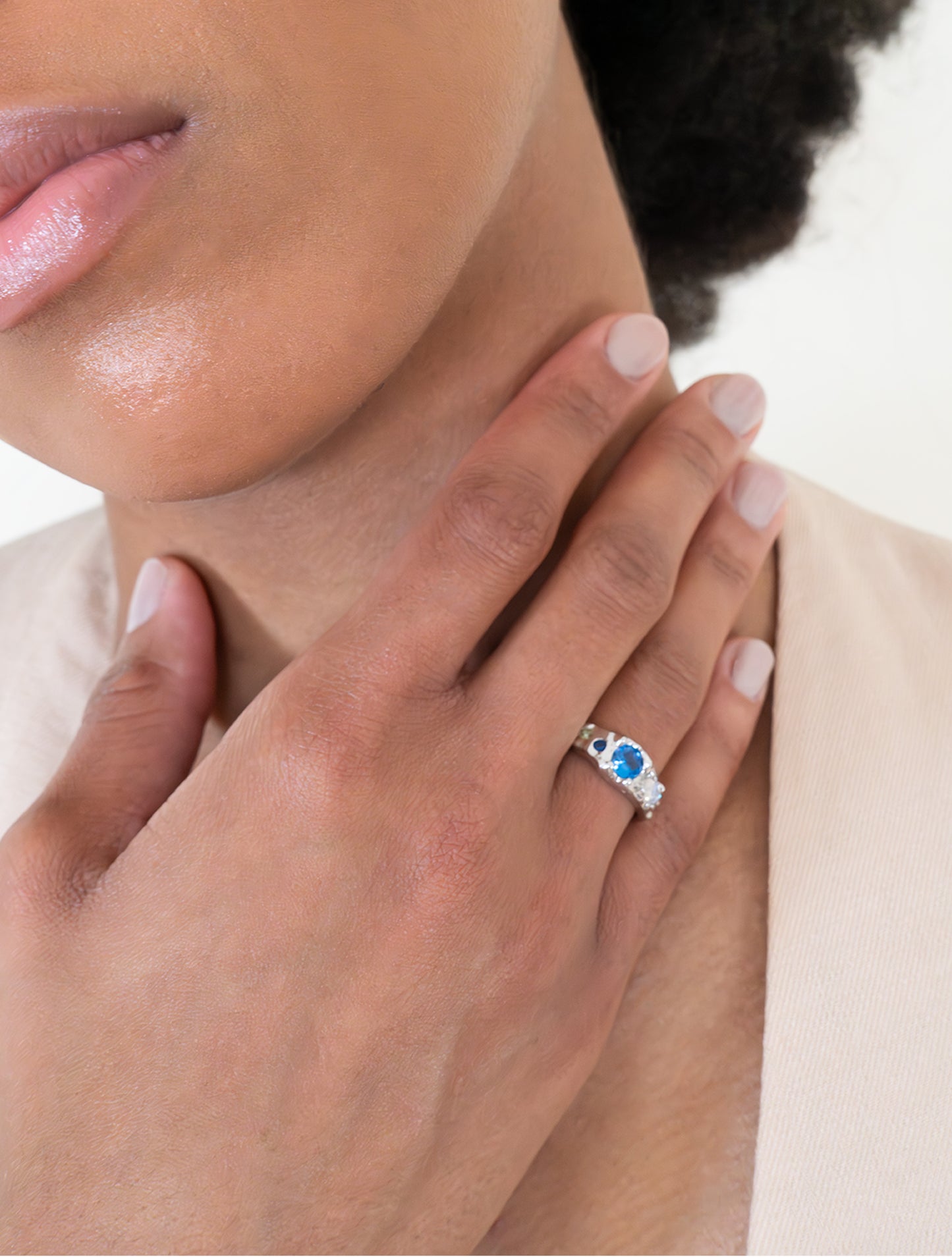 Blue Crystal Ring