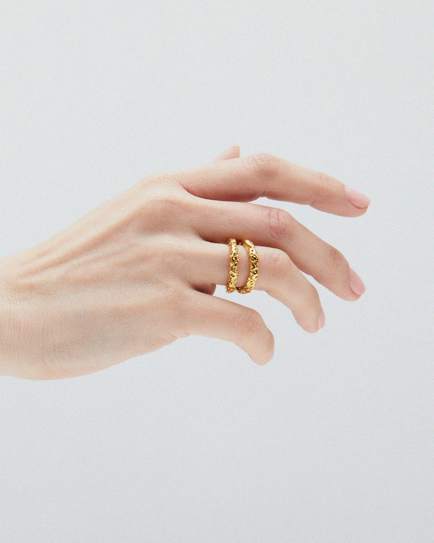 Textured Double Band Ring