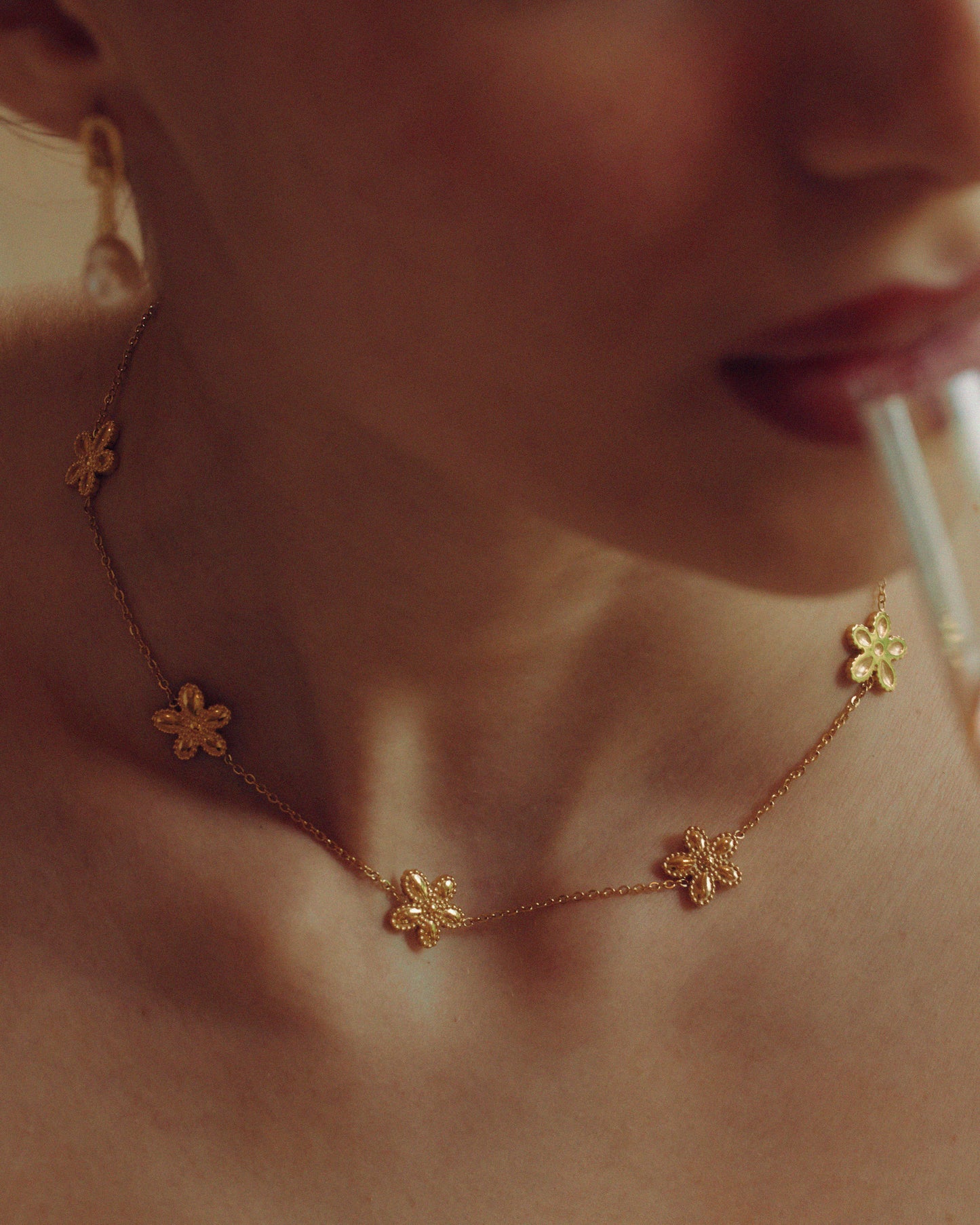 Flower Charm Choker