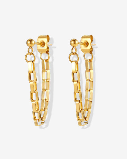 Chain Link Dangle Studs