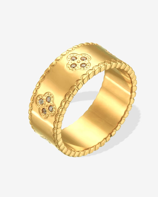 Floral Zircon Band