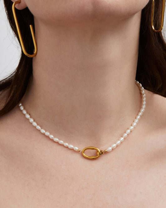 Halo Pearl Necklace