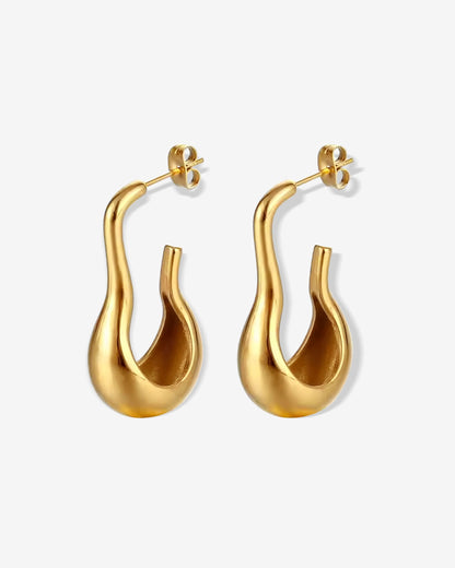 Celia Pear Shaped Hoops